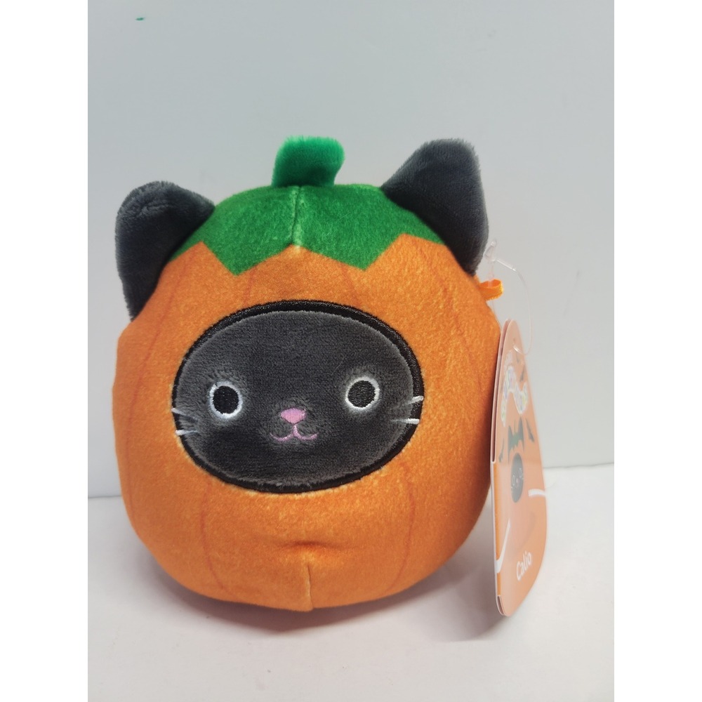 Squishmallows 4 Inch Calio Black Cat Pumpkin Halloween Plush S4 2022 NWT